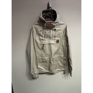 Kimes Ranch Mens Small Any Day Jacket Hoodie Canvas Sand Tan Beige
